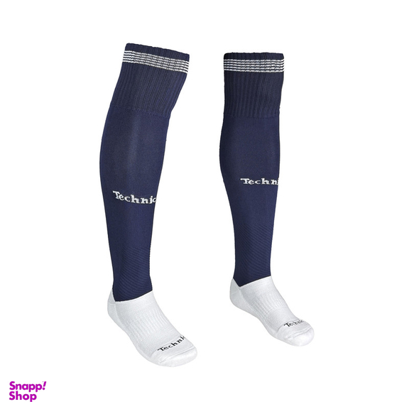 جوراب ورزشی ساق بلند مردانه تکنیک+07 مدل کف حوله ای کد JS-105-SO رنگ سرمه ای