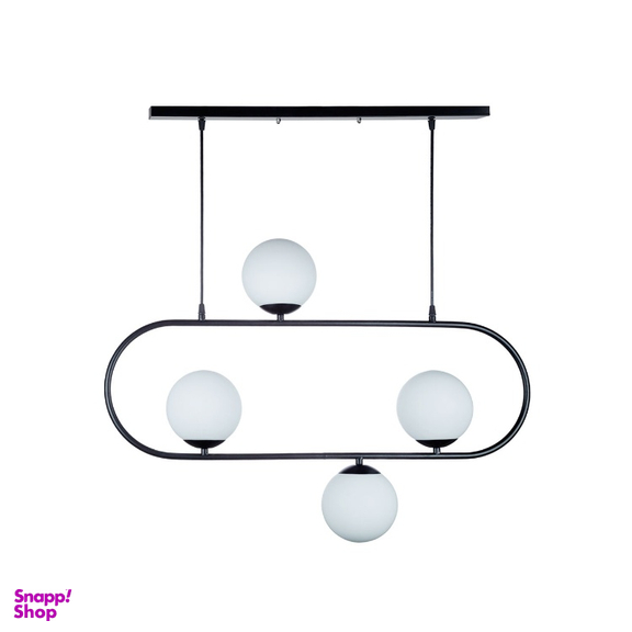 لوستر خطی مدل 4 شعله حباب سفید آرام کد 810