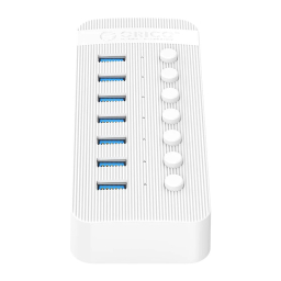 هاب 7 پورت USB3.0 اوریکو مدل کلید دار CT2U3-7AB آداپتور دار