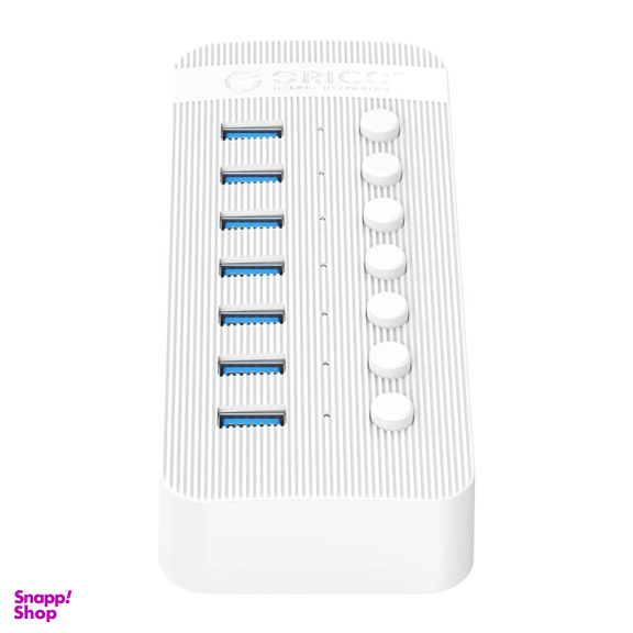 هاب 7 پورت USB3.0 اوریکو مدل کلید دار CT2U3-7AB آداپتور دار