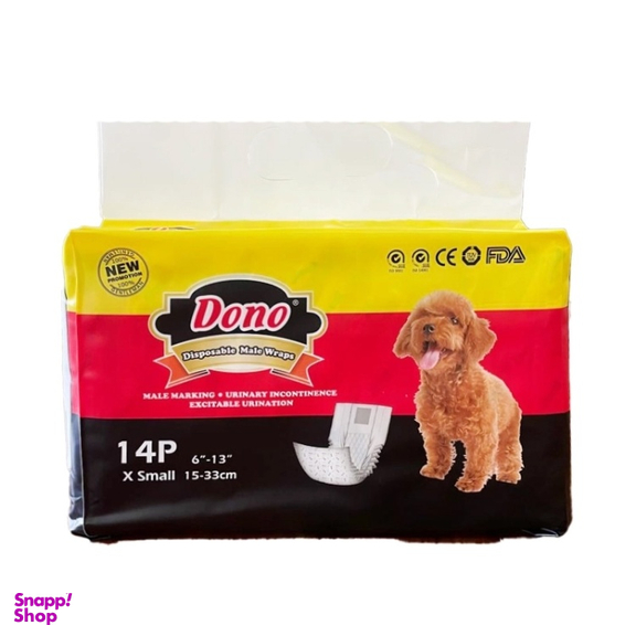 پوشک سگ نر دونو سایز xs بسته 14 عددی