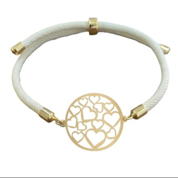 دستبند طلا 18 عیار زنانه پانسی طرح فانتزی کد Pe106066