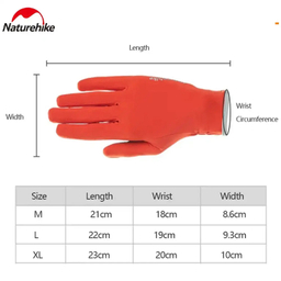 دستکش ضدآفتاب نیچرهایک مدل GL09-T Lightweight Sunscreen Non-Slip Gloves کد FS035 سایز L