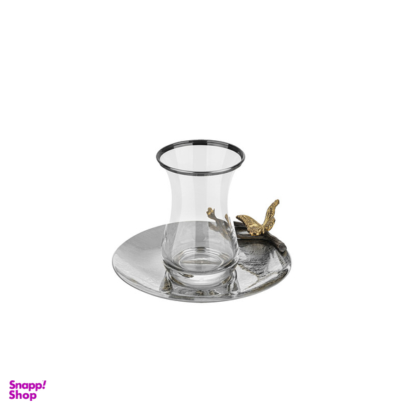 ست فنجان و نعلبکی 4 پارچه گلد کیش مدل دلاریس کد GK934026