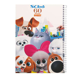 دفتر مشق 60 برگ سیو طرح حیوانات کد S-51