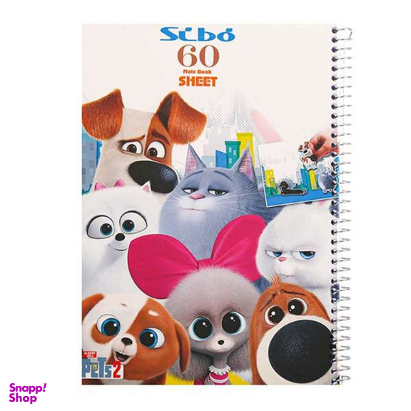 دفتر مشق 60 برگ سیو طرح حیوانات کد S-51