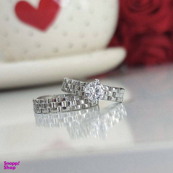 ست انگشتر نقره زنانه و مردانه مدل BARF1