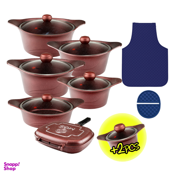 سرویس قابلمه 15 + 2 پارچه گرانیت ام جی اس طرح کره ای C کد 100000005183