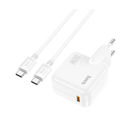 شارژر دیواری 30 وات هوکو مدل C112A PD به همراه کابل تبدیل Type-C