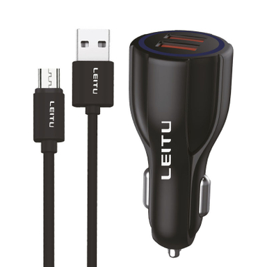 شارژر فندکی لیتو مدل LC-C4 به همراه کابل MicroUSB
