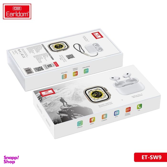 ساعت هوشمند ارلدام مدل ET-SW9 به همراه ایرفون بلوتوثی AirPod 2 Pro