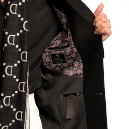 پالتو مردانه مدل فوتر یقه بلیزر 3-3 رنگ مشکی