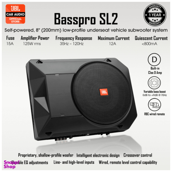 ساب ووفر اکتیو خودرو جی بی ال مدل Bass Pro SL2