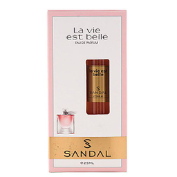 عطر جیبی زنانه صندل مدل La Vie est belle حجم 25 میلی لیتر