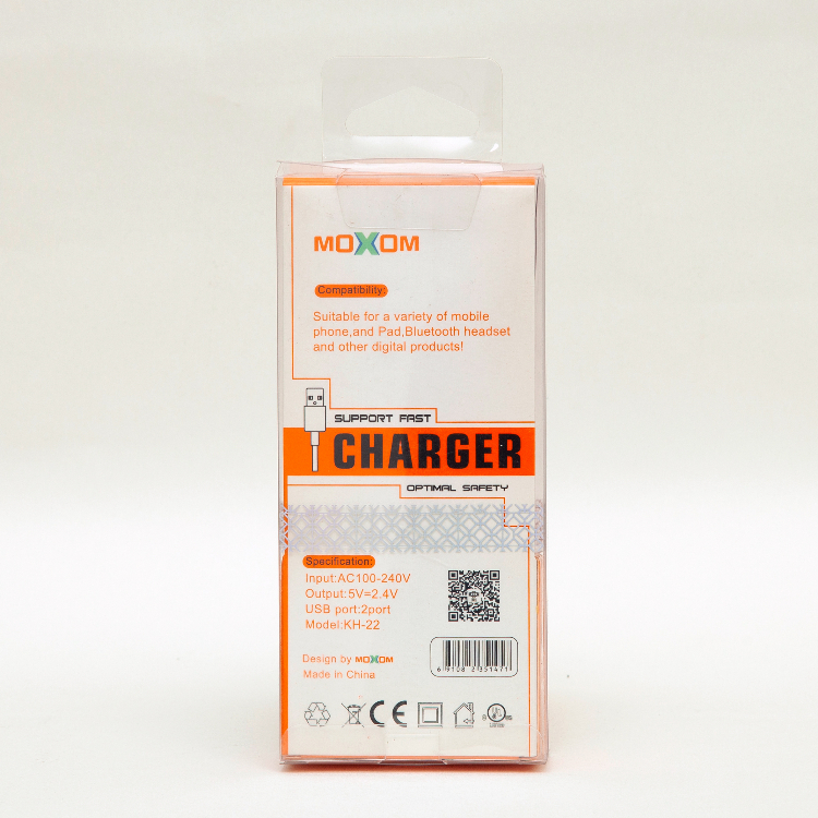 شارژر دیواری موکسوم مدل KH-22 به همراه کابل MicroUSB