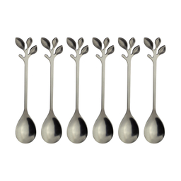 قاشق چای خوری مدل برگ بسته 6 عددی