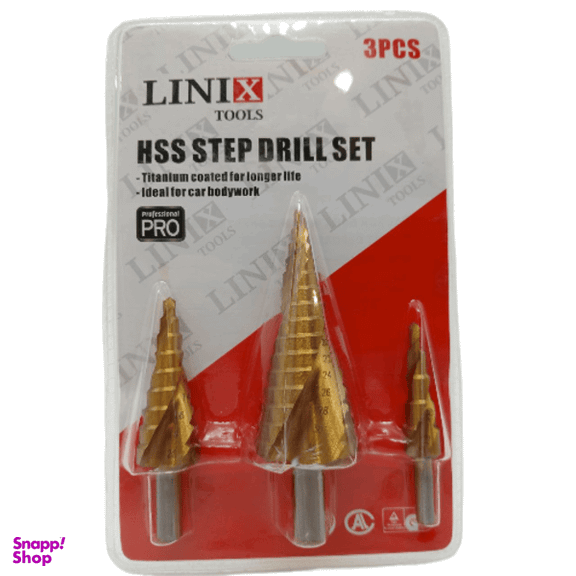 مته مخروطی HSS لینیکس کد 12 بسته 3 عددی