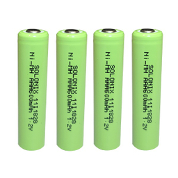 باتری نیم قلمی قابل شارژ سولونیکس مدل Ni-MH 600mAh سر تخت بسته 4 عددی