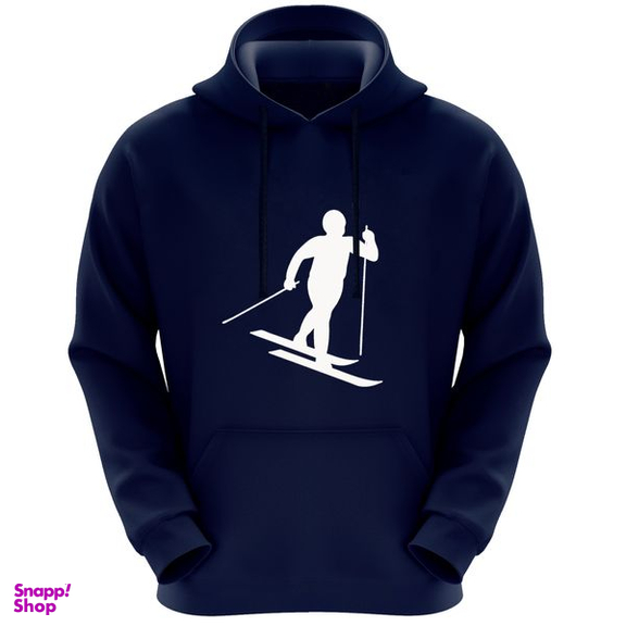 هودی مردانه طرح اسکی کد F328 رنگ سرمه ای