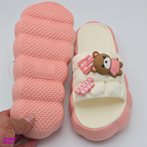 دمپایی زنانه زیتون مدل سارا 258976 رنگ صورتی