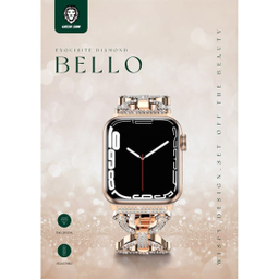 بند فلزی اپل واچ گرین لاین مدل Bello Jeweled Metal Band مناسب اپل واچ سایز 38 و 40 و 41 میلی متر