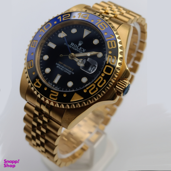 ساعت عقربه ای مردانه طرح رولکس مدل GMT Master II GB