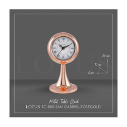 ساعت رومیزی لوتوس مدل TC-805-ROSE GOLD-SAN GABRIEL