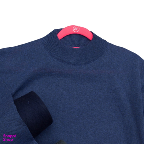 پلیور یقه گرد مردانه مدل ABN-G-B2 رنگ آبی نفتی