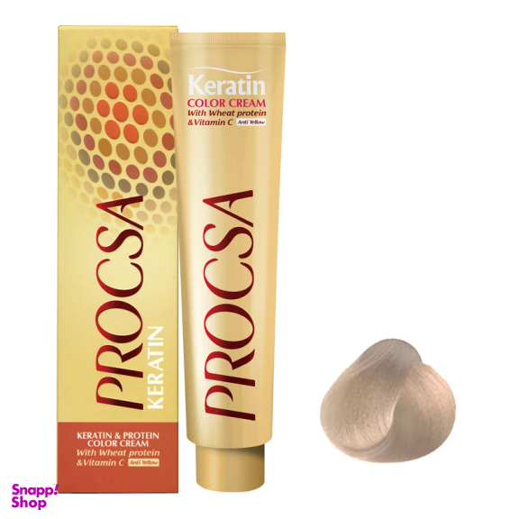 رنگ مو پروکسا سری Ash شماره 9.1 رنگ بلوند دودی خیلی روشن حجم 100 میلی‌ لیتر