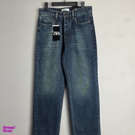 شلوار بگ مردانه طرح زارا کد 3630 رنگ آبی تیره