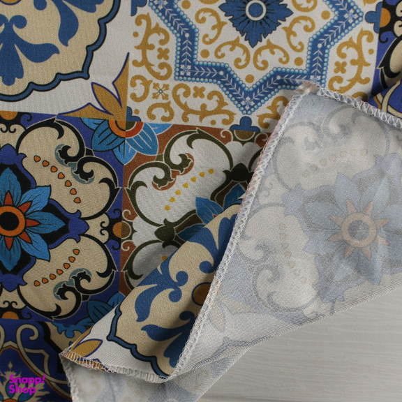 دستمال سر و گردن مدل باندانا طرح کاشی سنتی