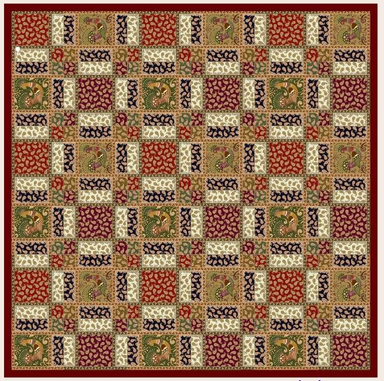 رومیزی چاپی طرح طاووس