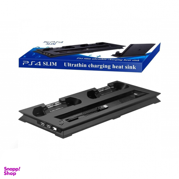 پایه نگهدارنده کنسول بازی PS4 سونی مدل Dobe همراه فن خنک کننده و شارژر دسته