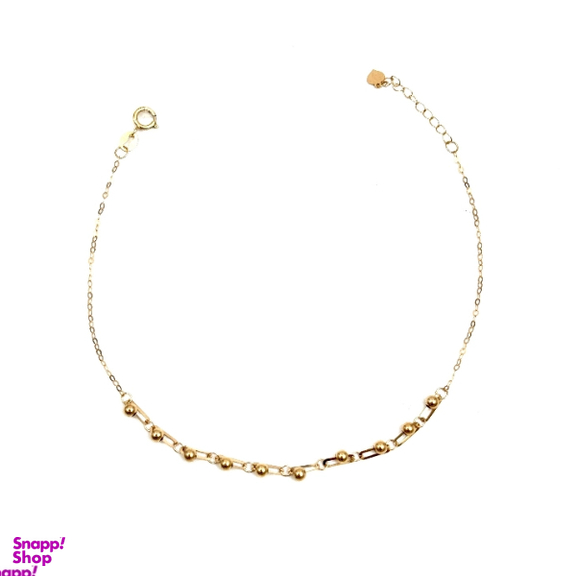 دستبند طلا 18 عیار زنانه مدل هرمس گوی میلان کد 136005