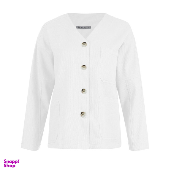 کت زنانه سرژه مدل 232158 رنگ سفید