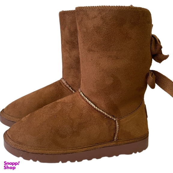 بوت زنانه طرح اگ مدل پشت بندی رنگ عسلی