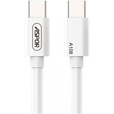 کابل دیتا Type-C آسپور کد A108 Type-C طول 1.2 متر