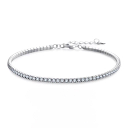 دستبند نقره زنانه مدل تنیسی