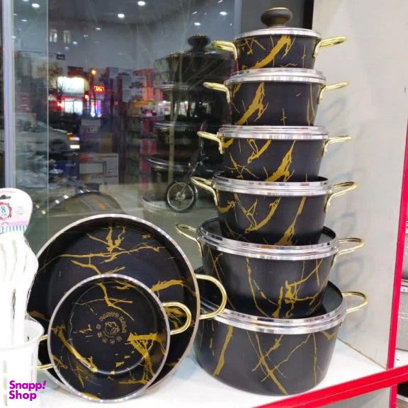 سرویس پخت و پز 14 پارچه هلنا مدل ماربل