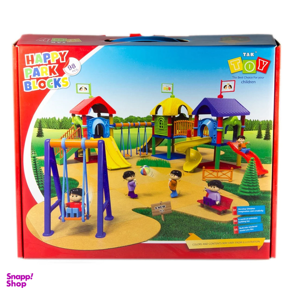 اسباب بازی پارک 98 پازل پارک شادی 98 قطعه TAK TOY HAPPY PARK BLOCKS 1077