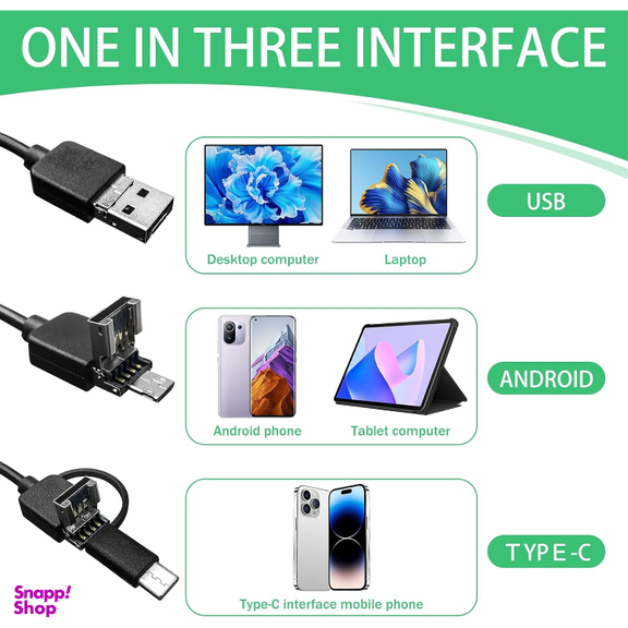 دوربین آندوسکوپی مدل ضد آب کد 10M LED NEW