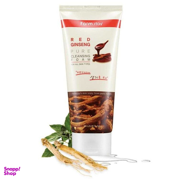 فوم شستشو صورت فارم استی مدل Red Ginseng حجم 180 میلی لیتر