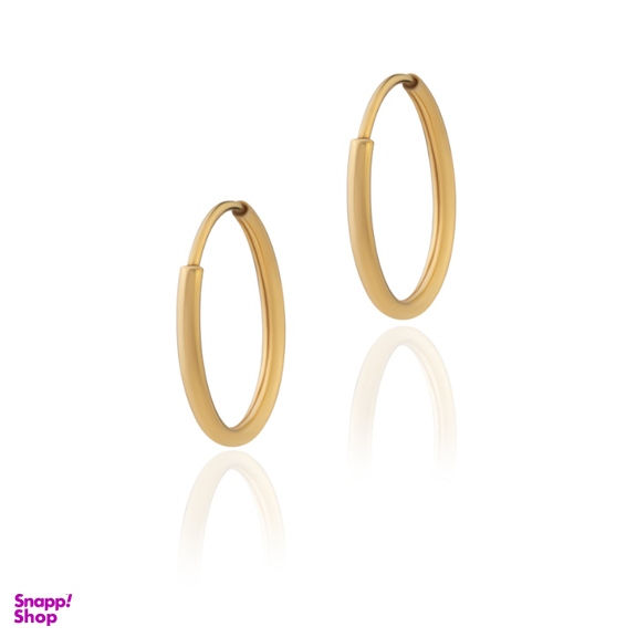 گوشواره طلا 18 عیار زنانه داریم مدل حلقه ای کوچک