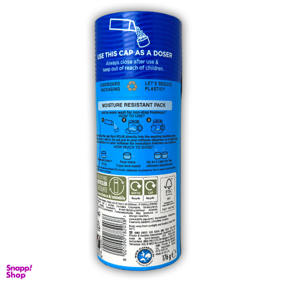 خوشبو کننده توپی بوستر لباس و ملحفه لنور مدل lenor booster Spring Awakening وزن 176 گرم