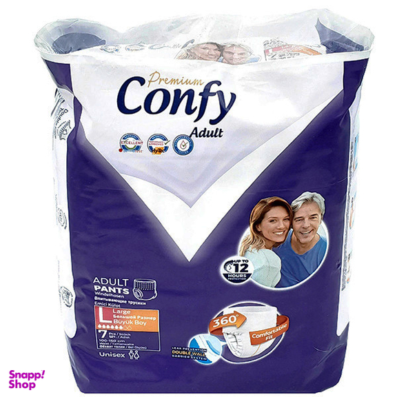 پوشک شورتی بزرگسال کانفی مدل پریمیوم سایز بزرگ مجموعه 6 عددی