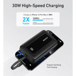 پاوربانک انکر مدل Zolo 30W A1689 ظرفیت 20000 میلی آمپر ساعت