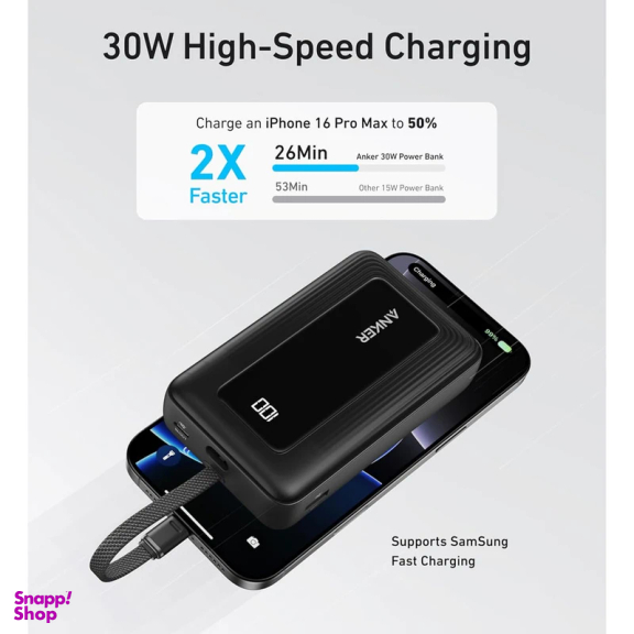 پاوربانک انکر مدل Zolo 30W A1689 ظرفیت 20000 میلی آمپر ساعت