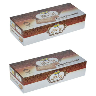 بیسکوئیت نیم چاشت طلایی گرجی وزن 720 گرم بسته 2 عددی