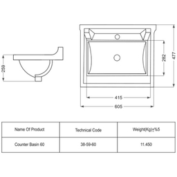 ست روشویی و کابینت مروا کابین مدل تانبا