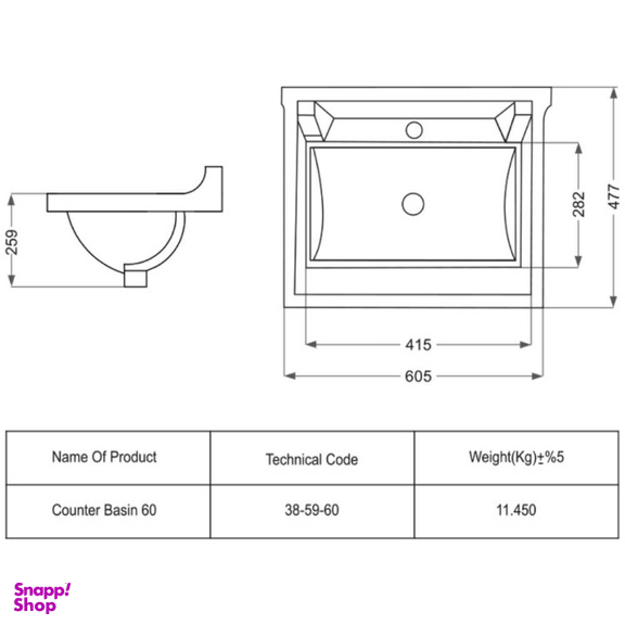 ست روشویی و کابینت مروا کابین مدل تانبا